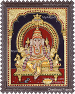 Pillaiayar 3d Embossed Tanjore Painting