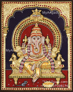 Pillaiayar 3d Embossed Tanjore Painting
