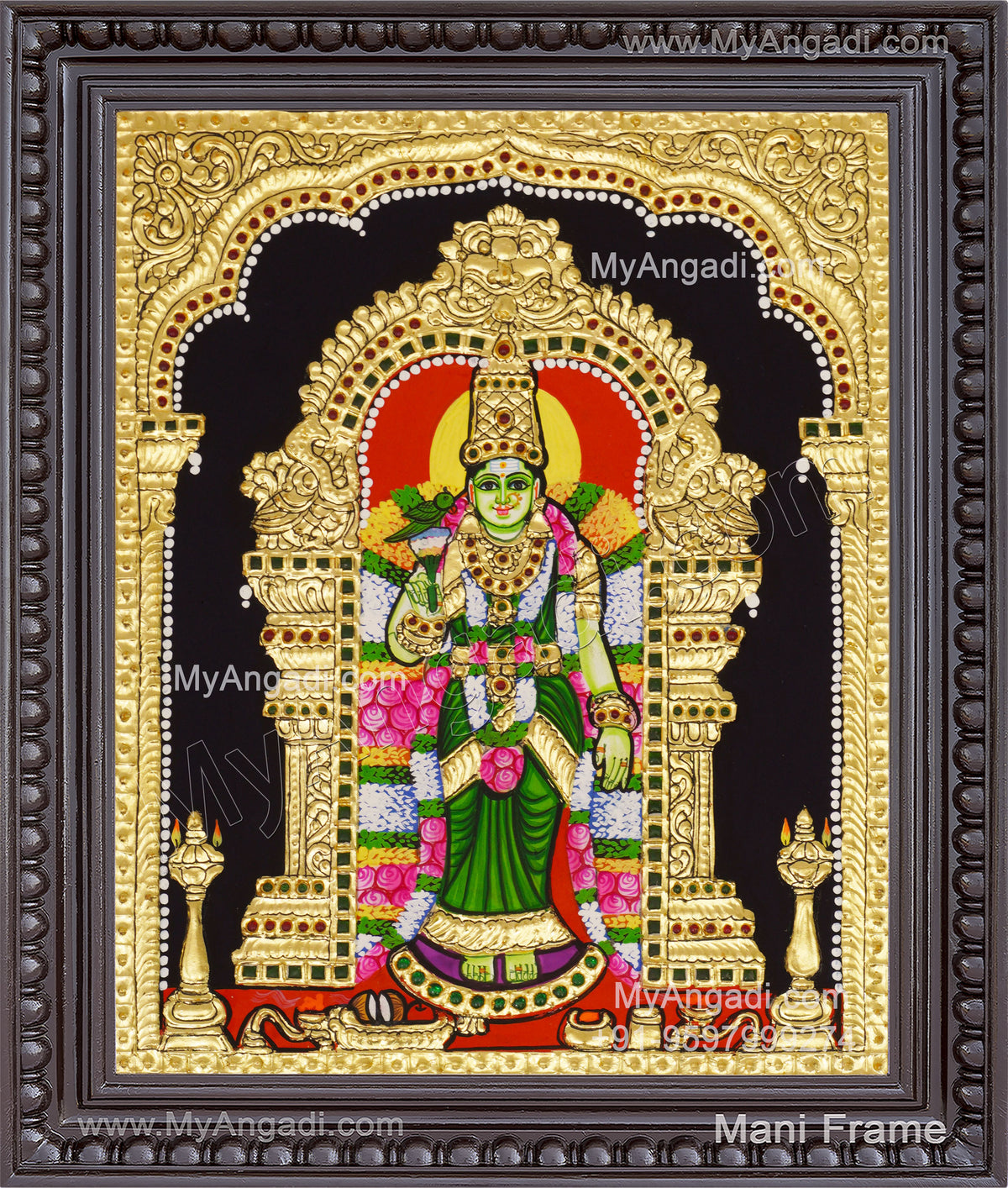 Meenakshi Amman Tanjore Painting