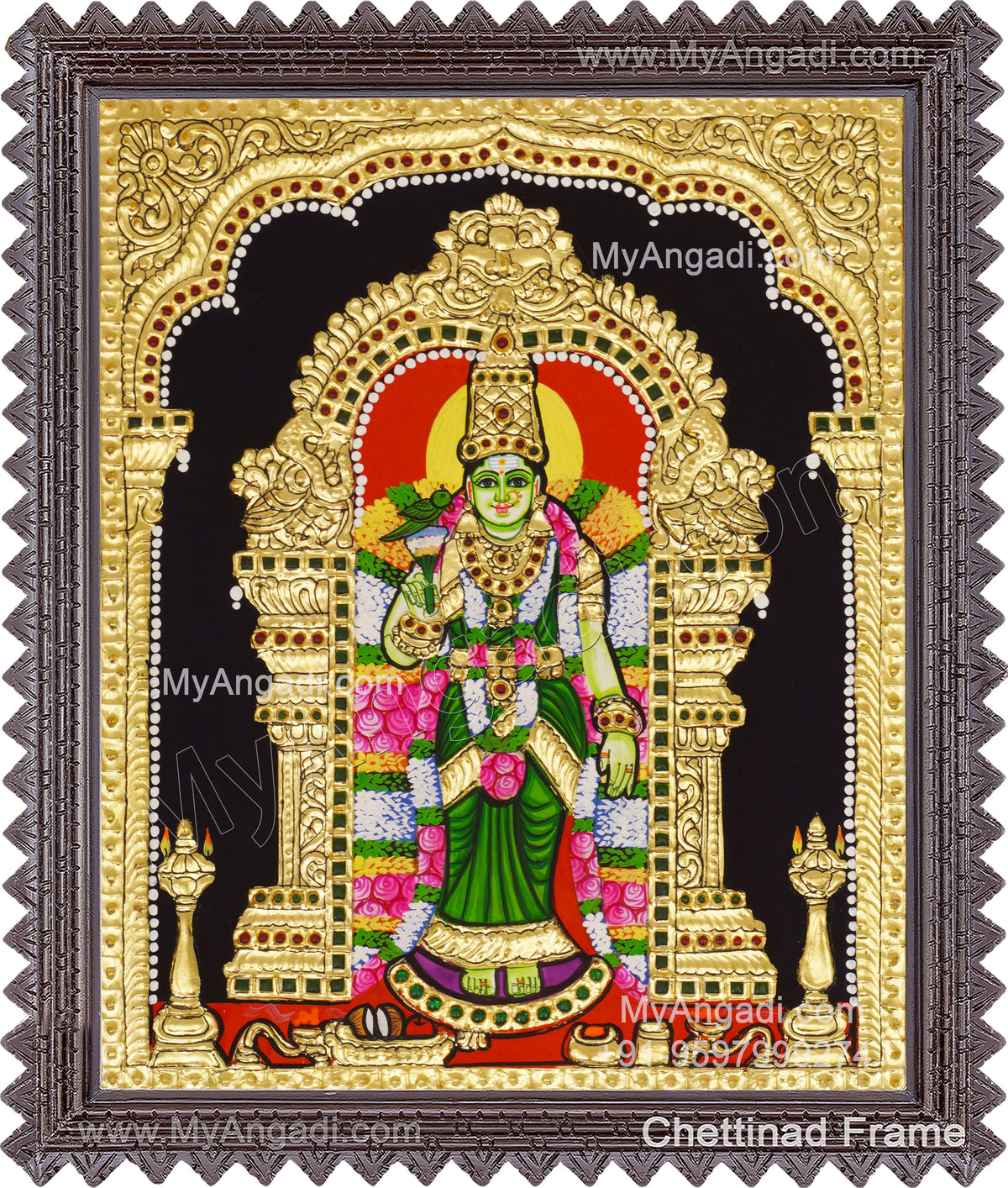 Meenakshi Amman Tanjore Painting