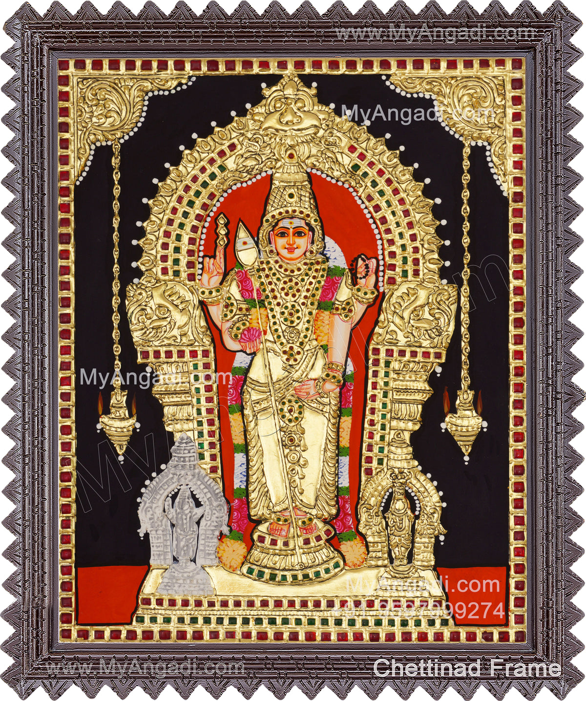 Thiruchendur Murugan Tanjore Painting