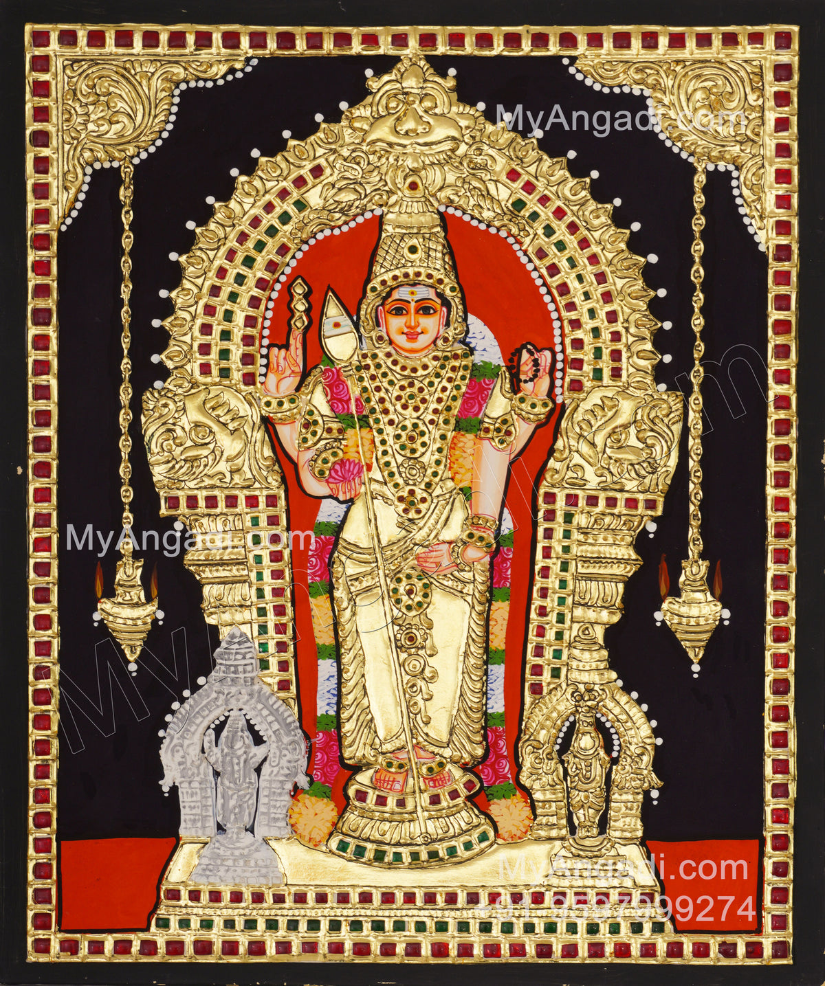 Thiruchendur Murugan Tanjore Painting
