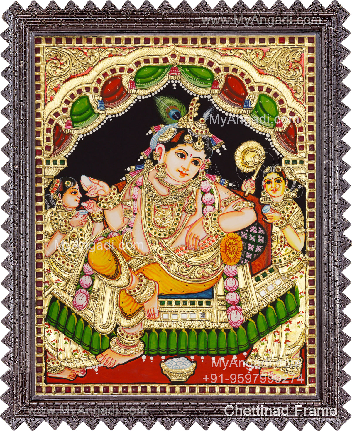 Darbar Krishna Tanjore Paintings