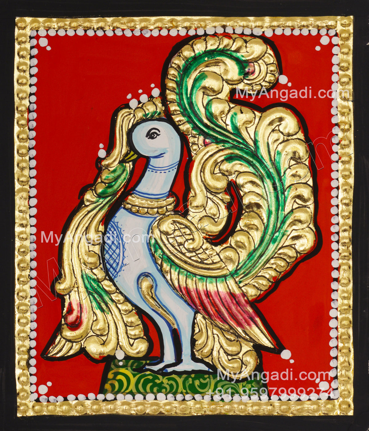 Peacock Tanjore Painting