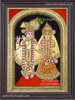 Krishna Radha Tanjore Painting, Radha Krishna Tanjore Painting