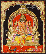 Ganesha 3D Tanjore Painting