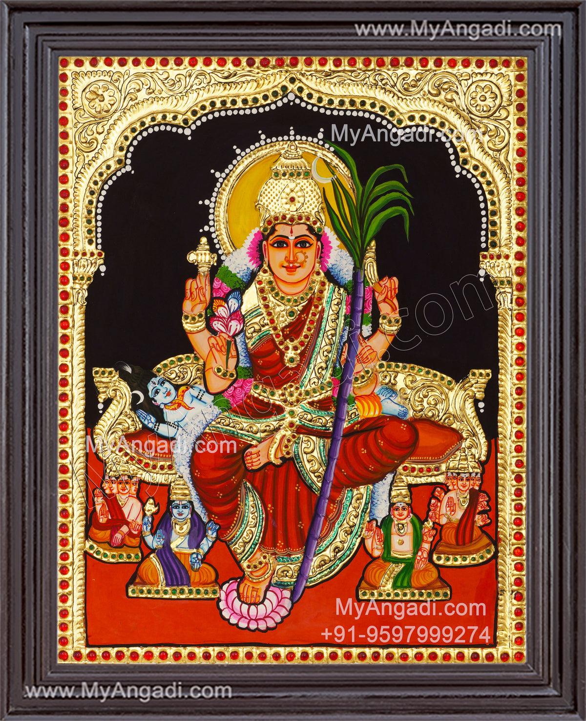 Raja Rajeswari Tanjore Painting, Amman Tanjore Painting