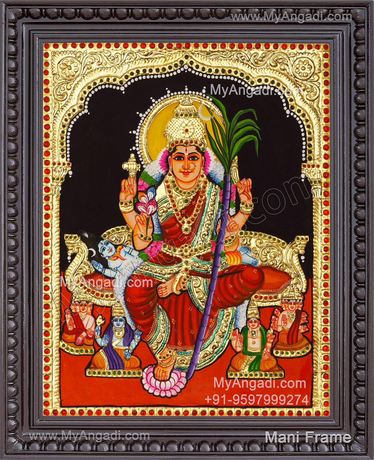 Raja Rajeswari Tanjore Painting, Amman Tanjore Painting