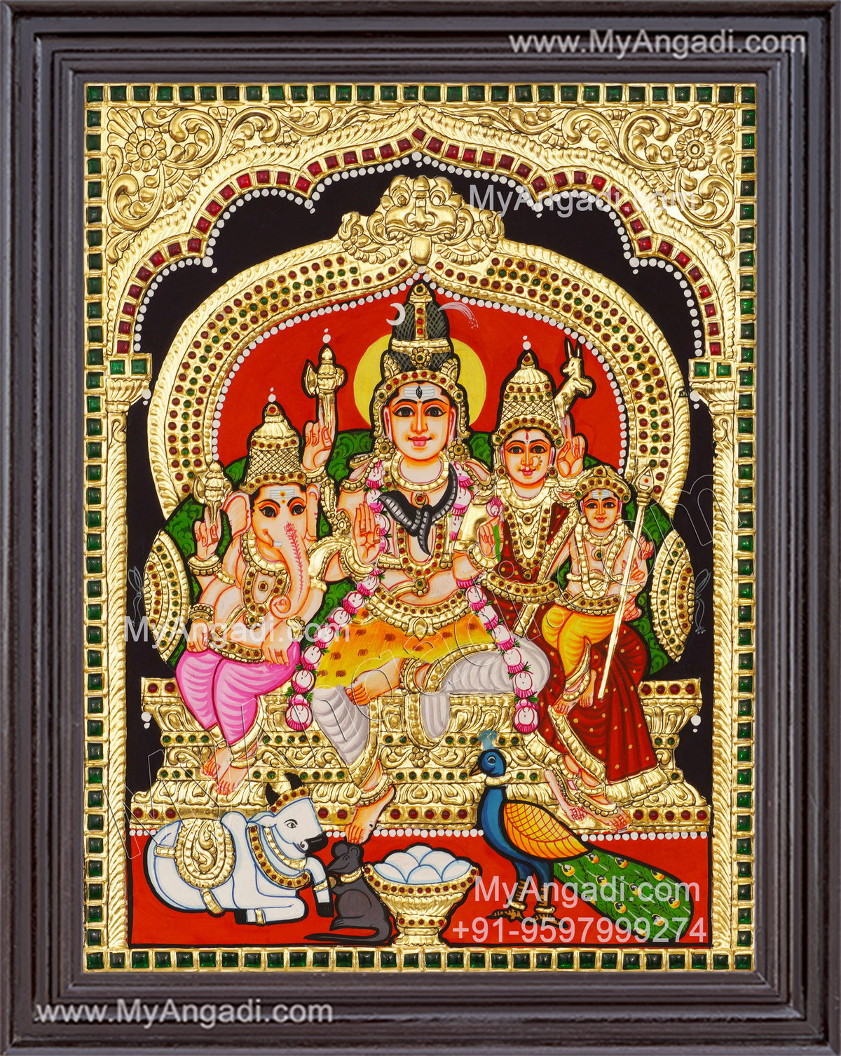 Shiva Family Tanjore Paintings