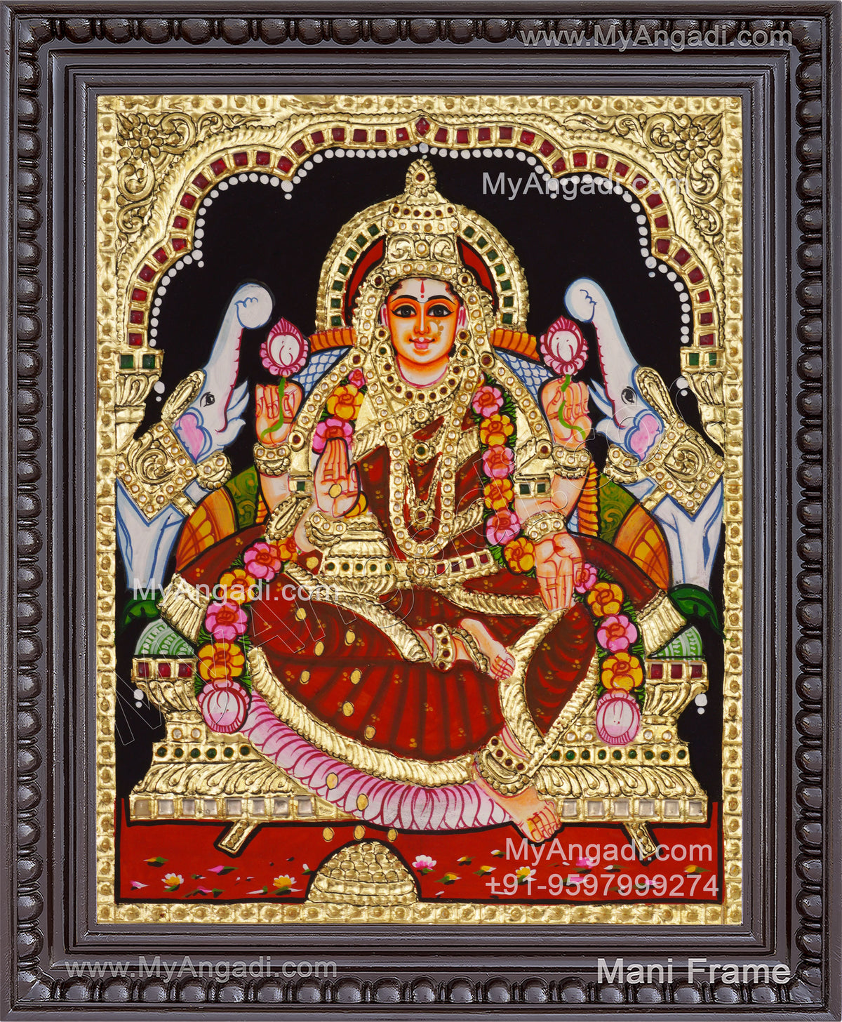 Gajalakshmi Tanjore Painting