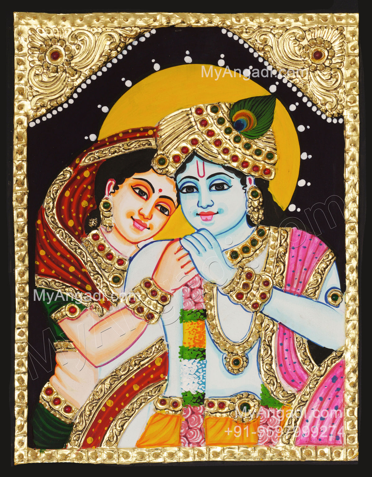 Radha Krishna Tanjore Painting