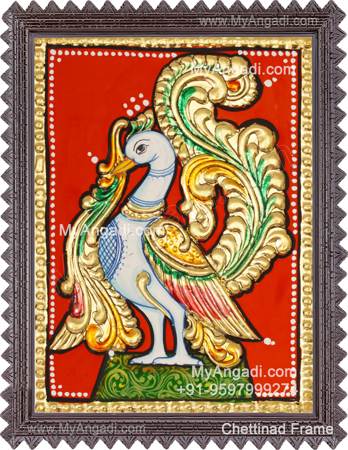 Annam Swan / Anna Pakshi Tanjore Painting