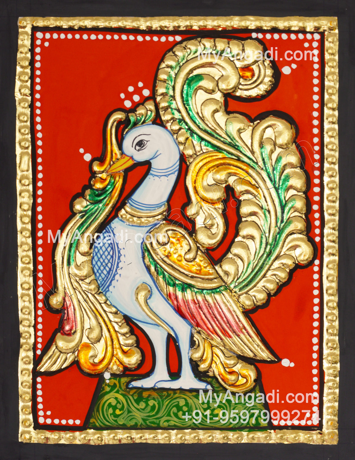 Annam Swan / Anna Pakshi Tanjore Painting