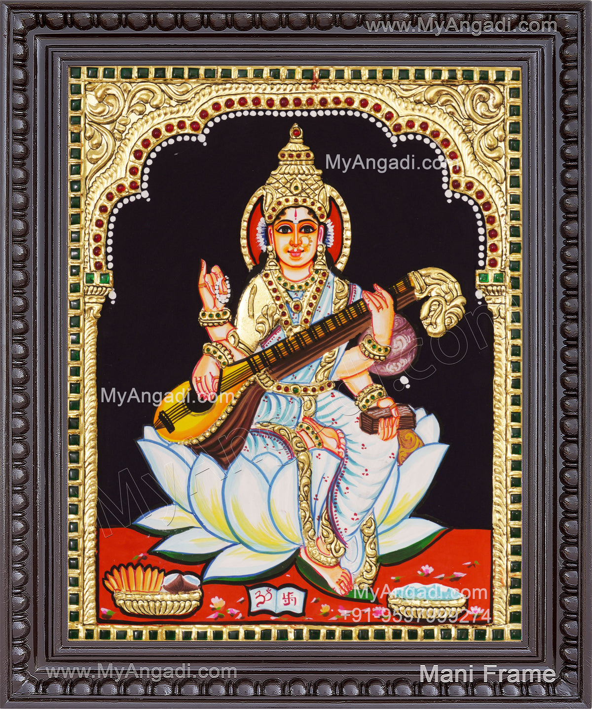 Saraswathi Tanjore Painting