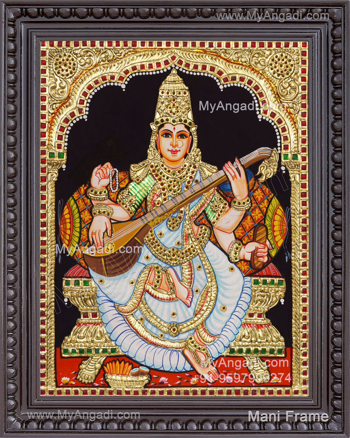 Saraswathi Tanjore Painting