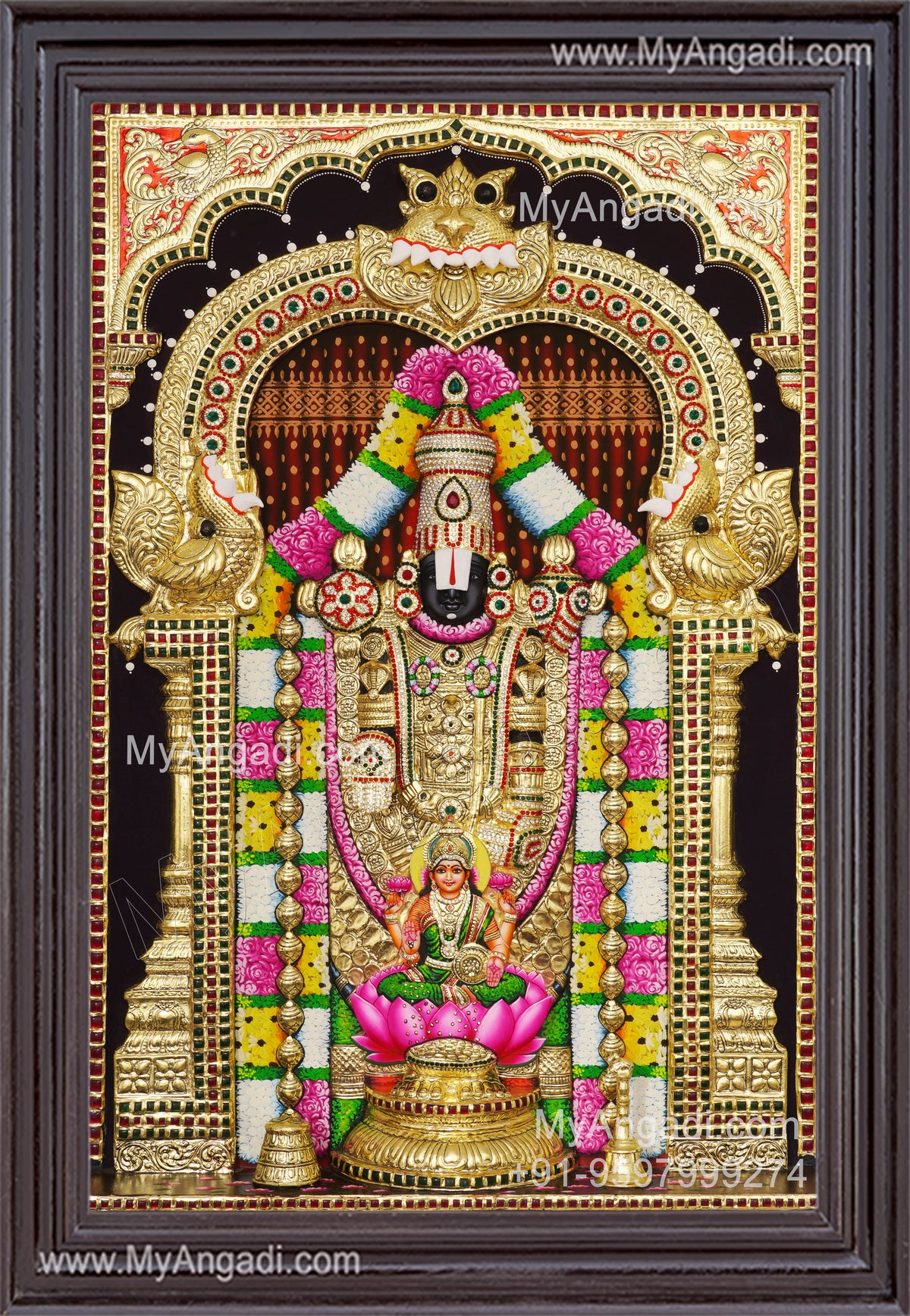 3d Balaji Lakshmi Tanjore Painting