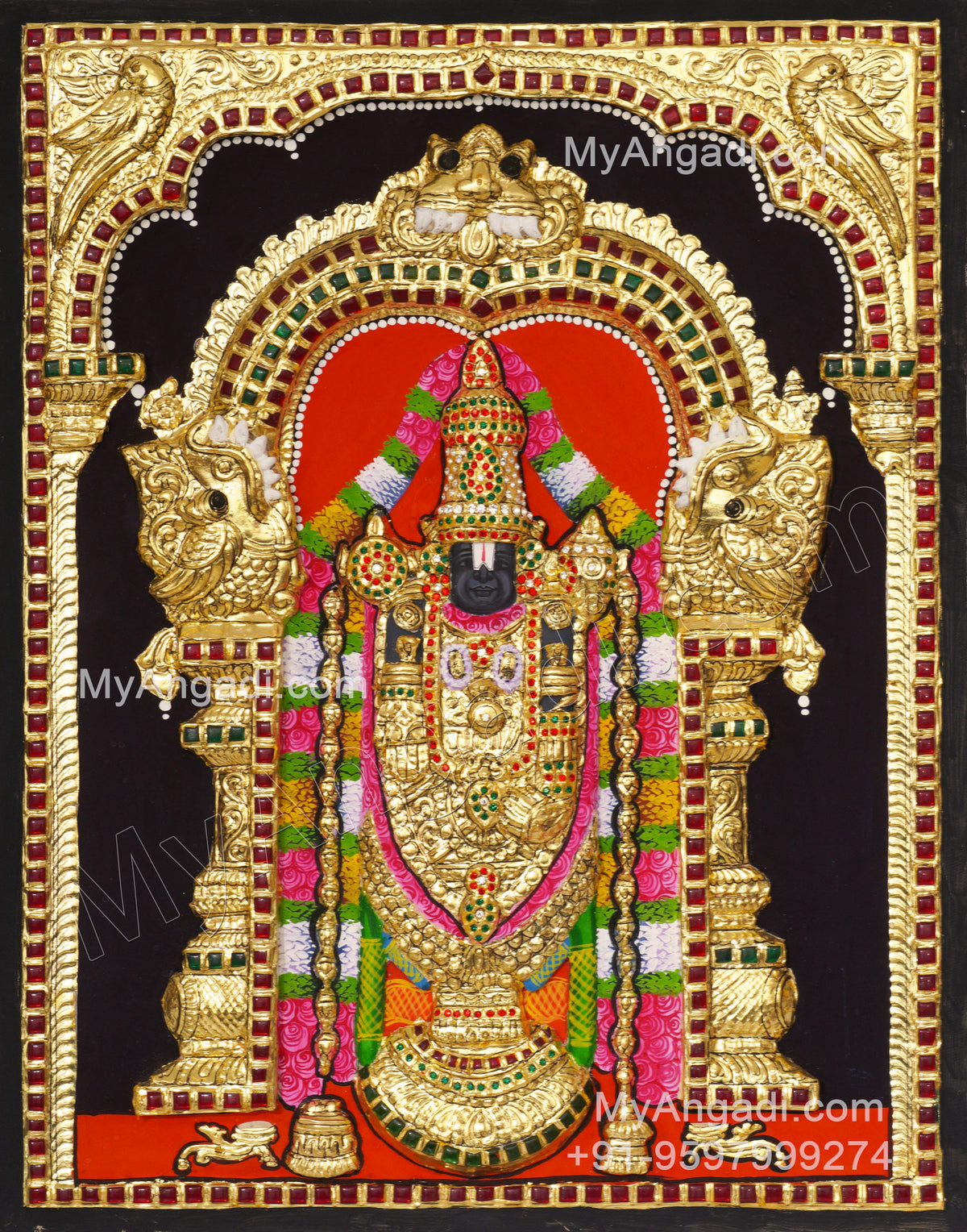 Balaji 3d Tanjore Painting