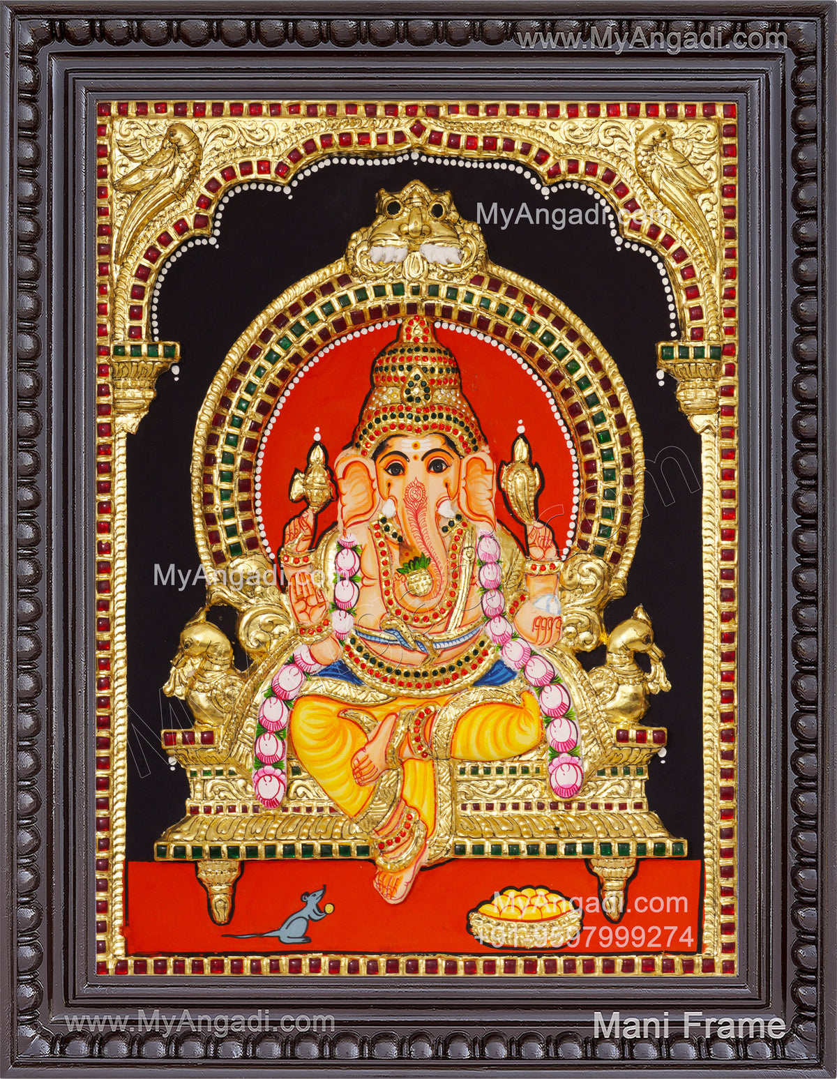 Ganesha 3D Tanjore Painting