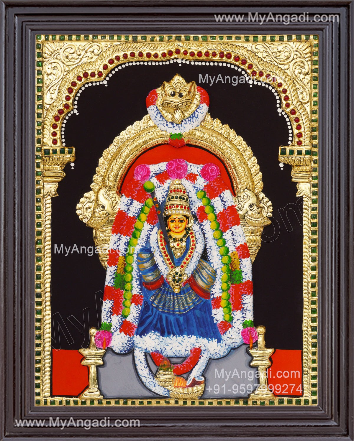 Ponalagu Nachiamman 3D Tanjore Painting