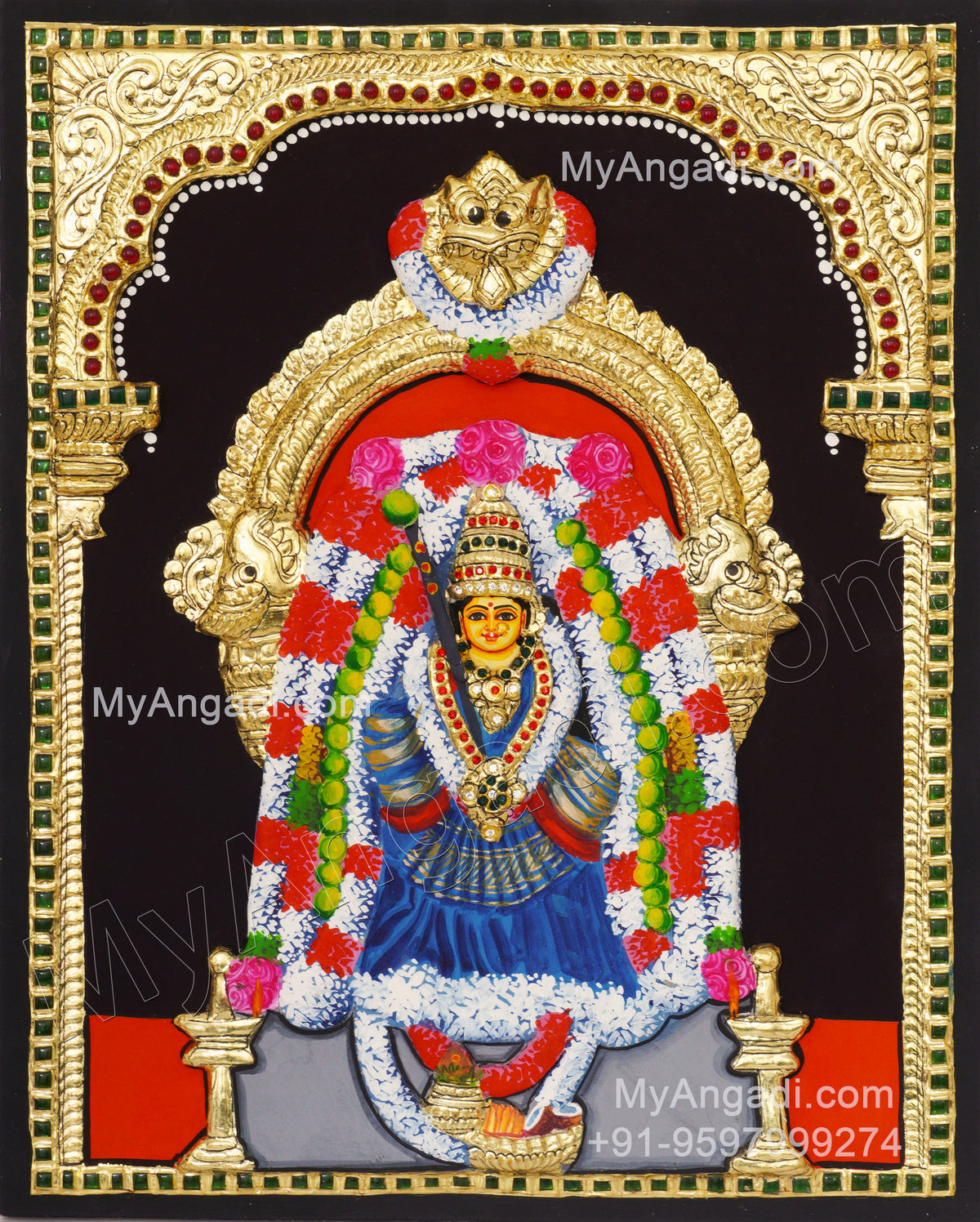 Ponalagu Nachiamman 3D Tanjore Painting