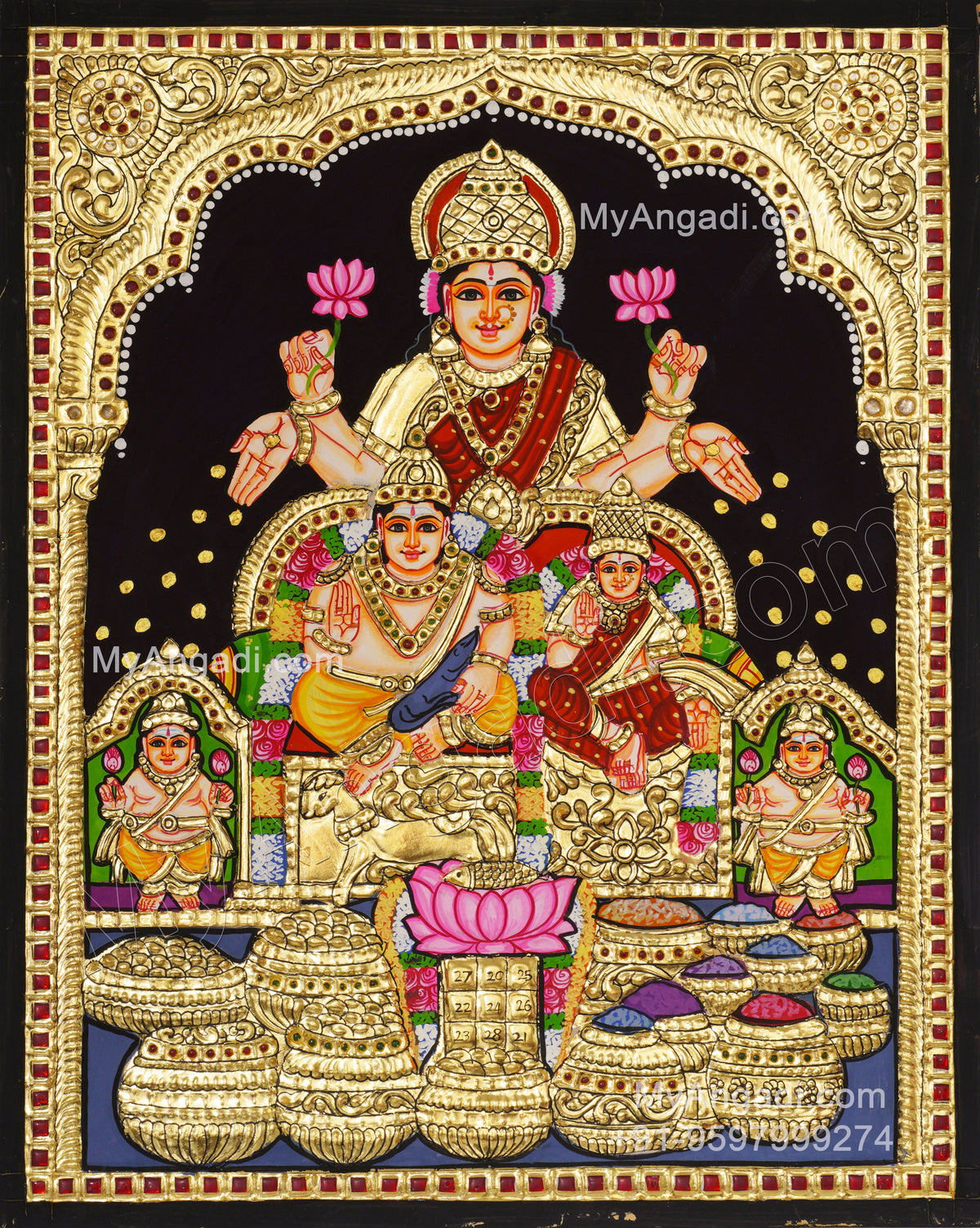 Kubera Lakshmi Tanjore Painting