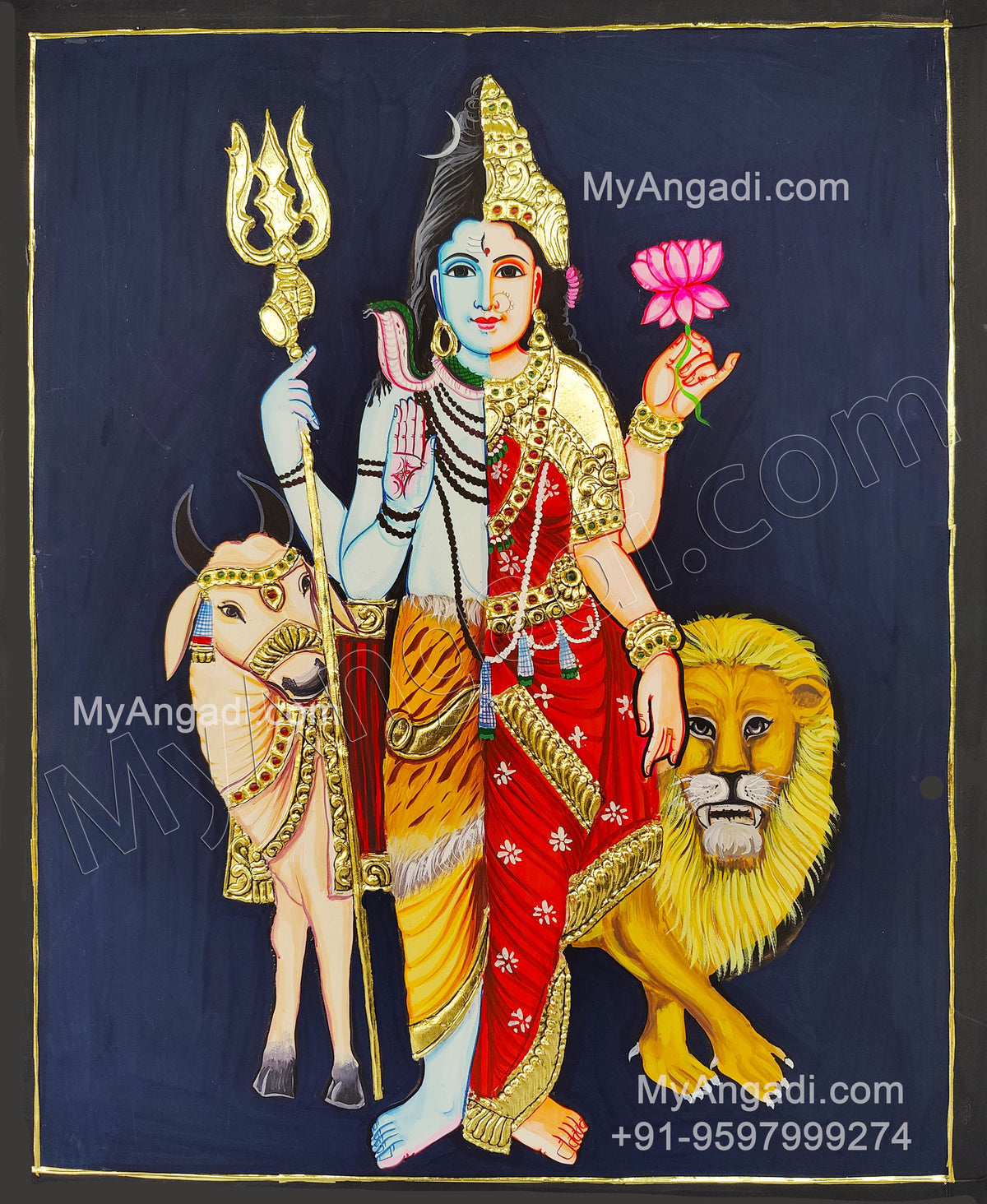 Arthanareeswarar Tanjore Painting
