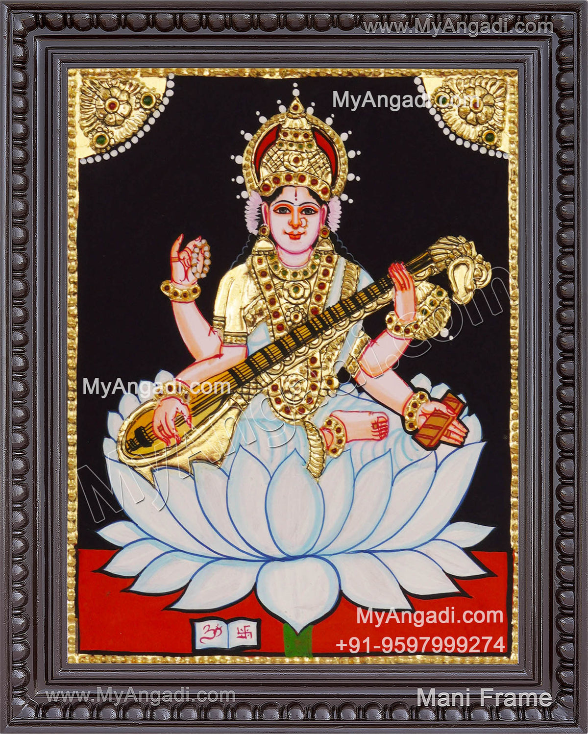 Saraswathi Tanjore Painting