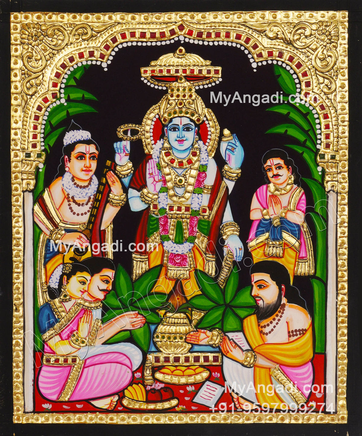 Sathya Narayana Swami Tanjore Painting