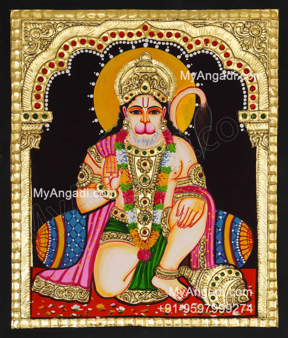 Hanuman Tanjore Painting