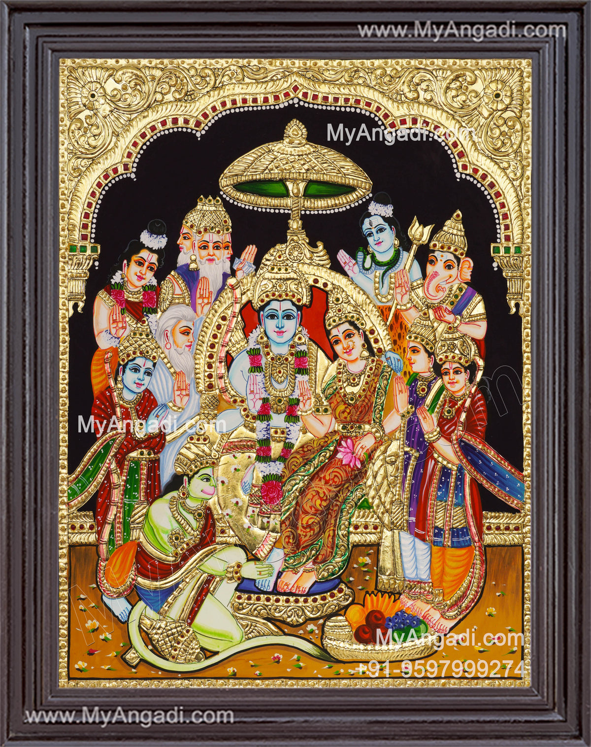 Ramar Pattabhishekam Tanjore Painting Tanjore Painting