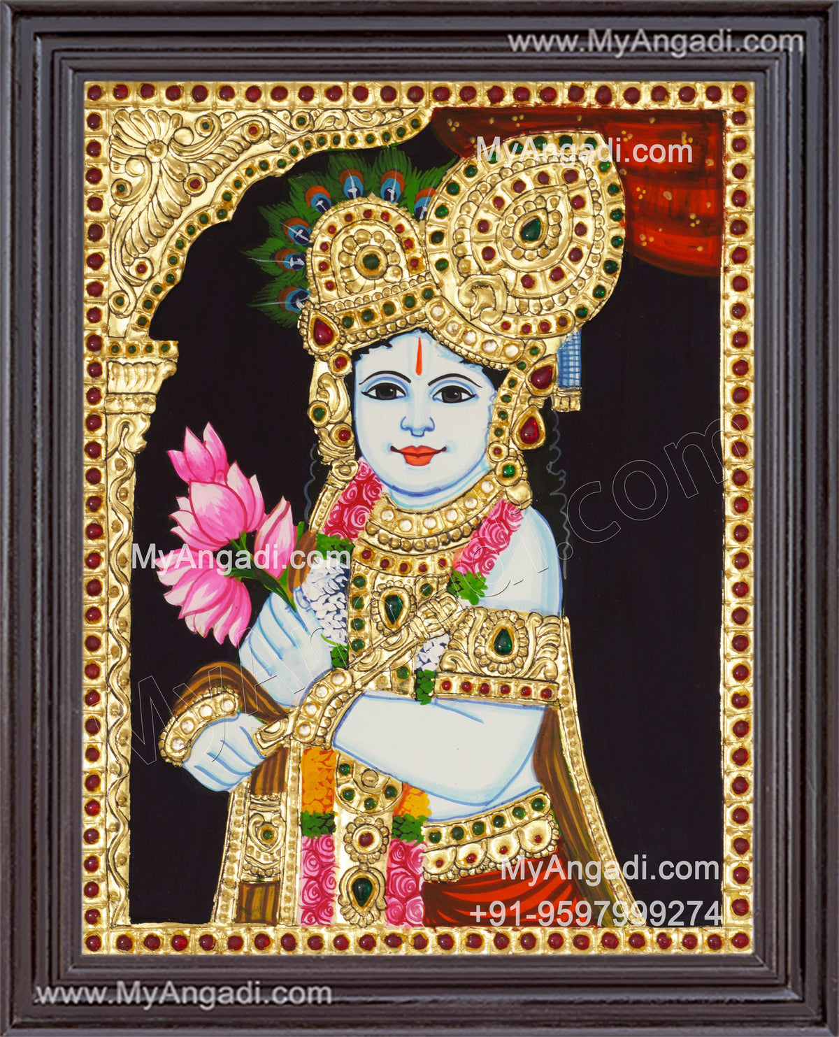 Krishna Tanjore Painting
