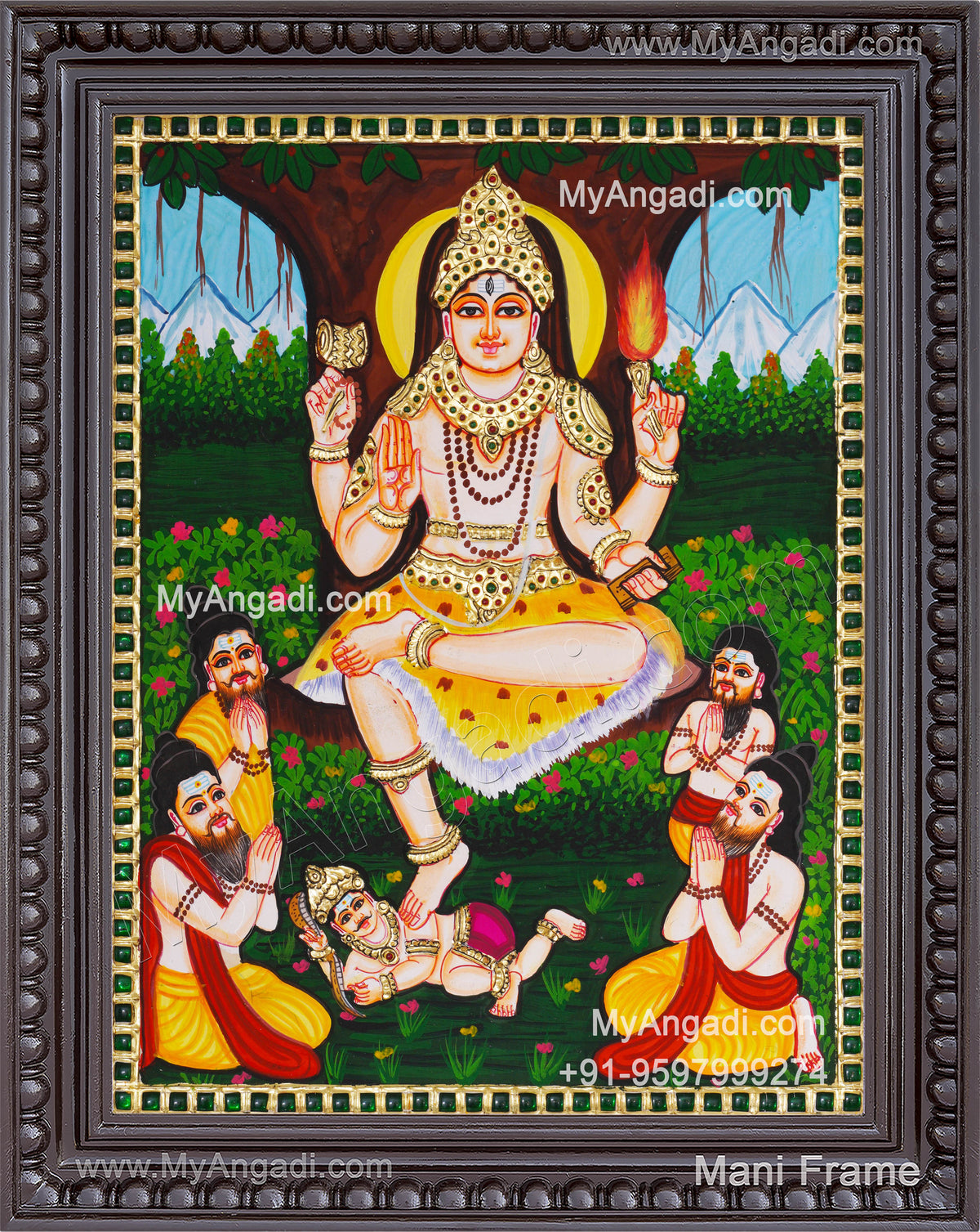 Dakshinamurthi Tanjore Painting