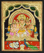 Shiva Family Tanjore Painting - Shiva Parivar