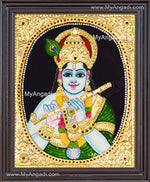 Flute Krishna Tanjore Painting
