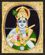 Flute Krishna Tanjore Painting