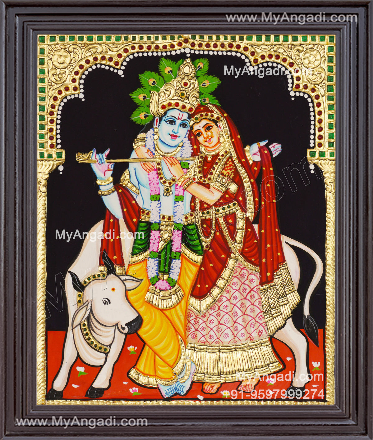 Radha Krishna Tanjore Painting