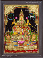 Kuber Lakshmi 2d Tanjore Painting