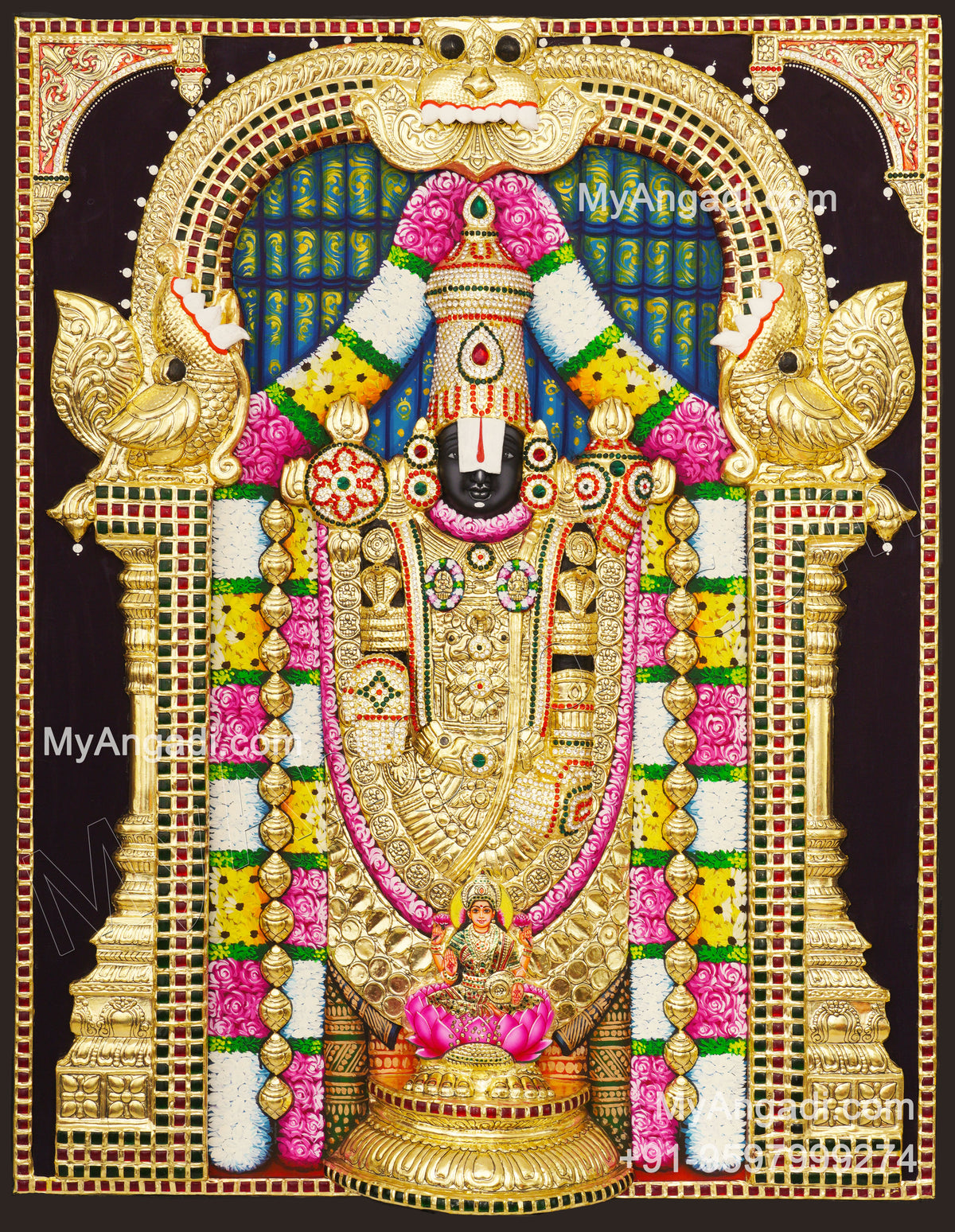 Balaji 3d Tanjore Painting