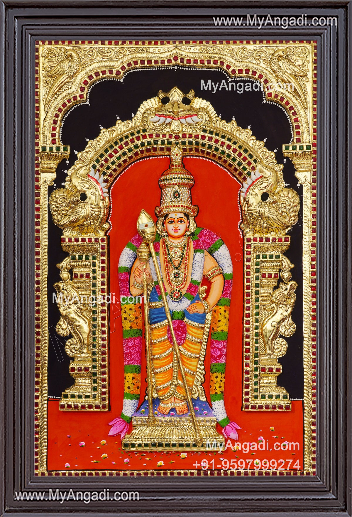 Murugan 3D Tanjore Painting