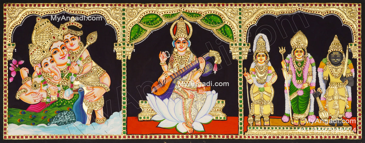 3 Panel Tanjore Painting