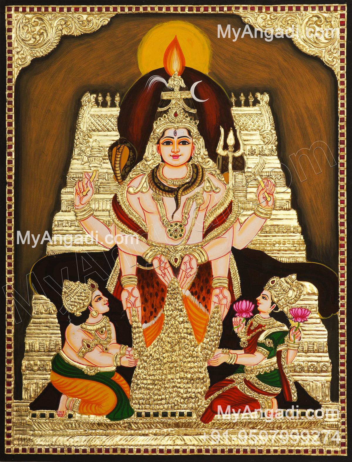 Iswarya Eswarar LakshmiTanjore Painting