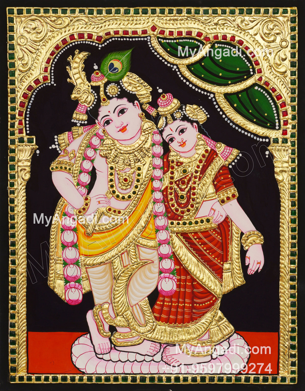 Radha Krishna Tanjore Paintings