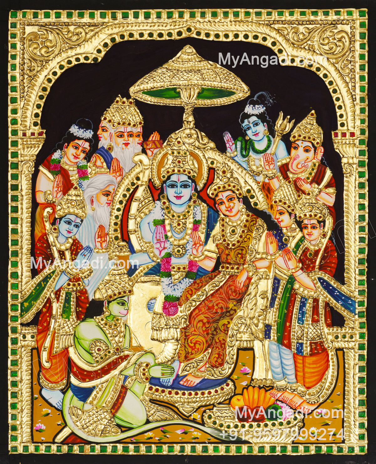 Ram Parivar Tanjore Painting