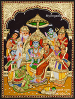 Ramar Pattabhishekam 2D Tanjore Painting