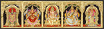 5 Panel Balaji Lakshmi Murugan Ganesha Saraswathi Tanjore Painting