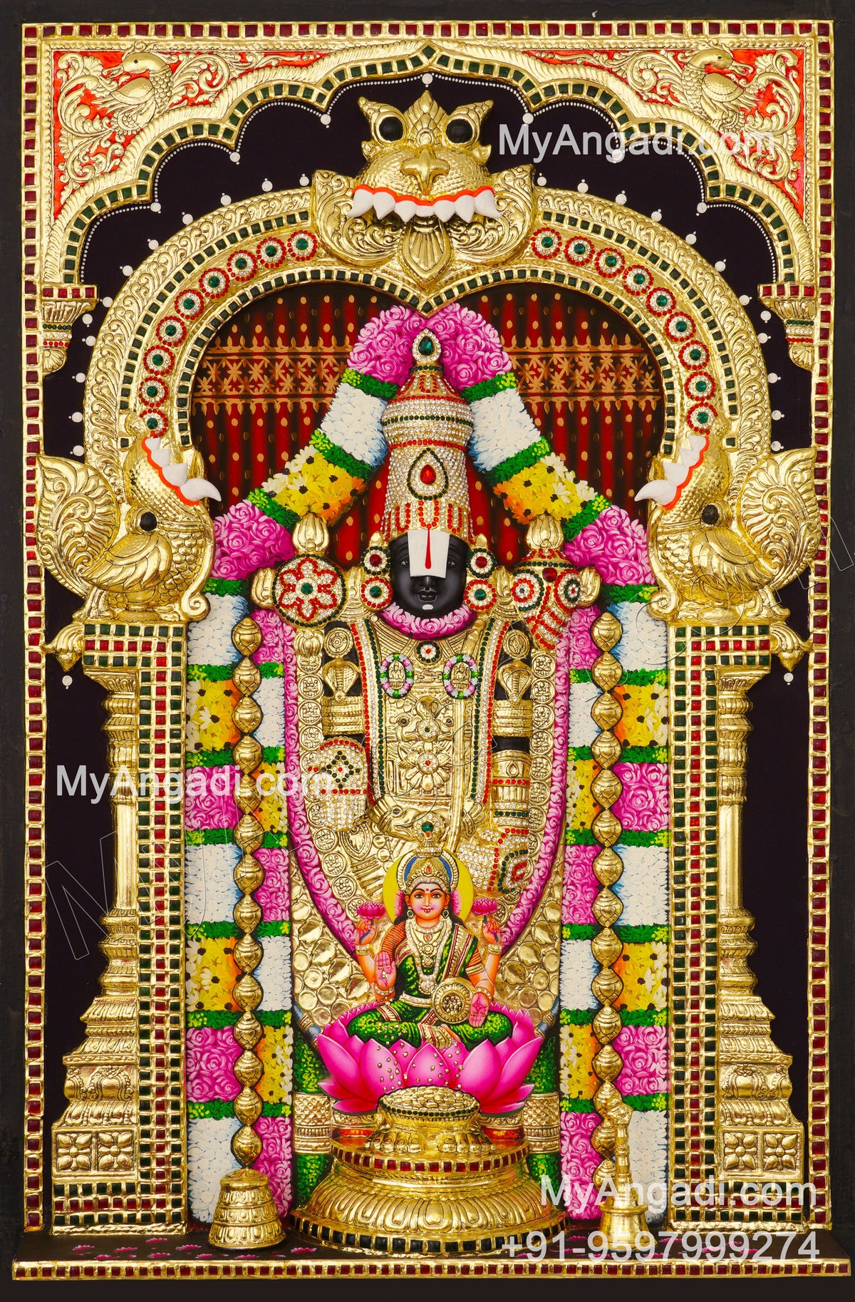 Balaji Lakshmi 3D Tanjore Painting