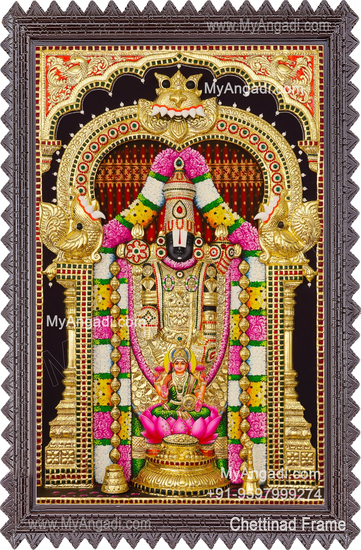 Balaji Lakshmi 3D Tanjore Painting