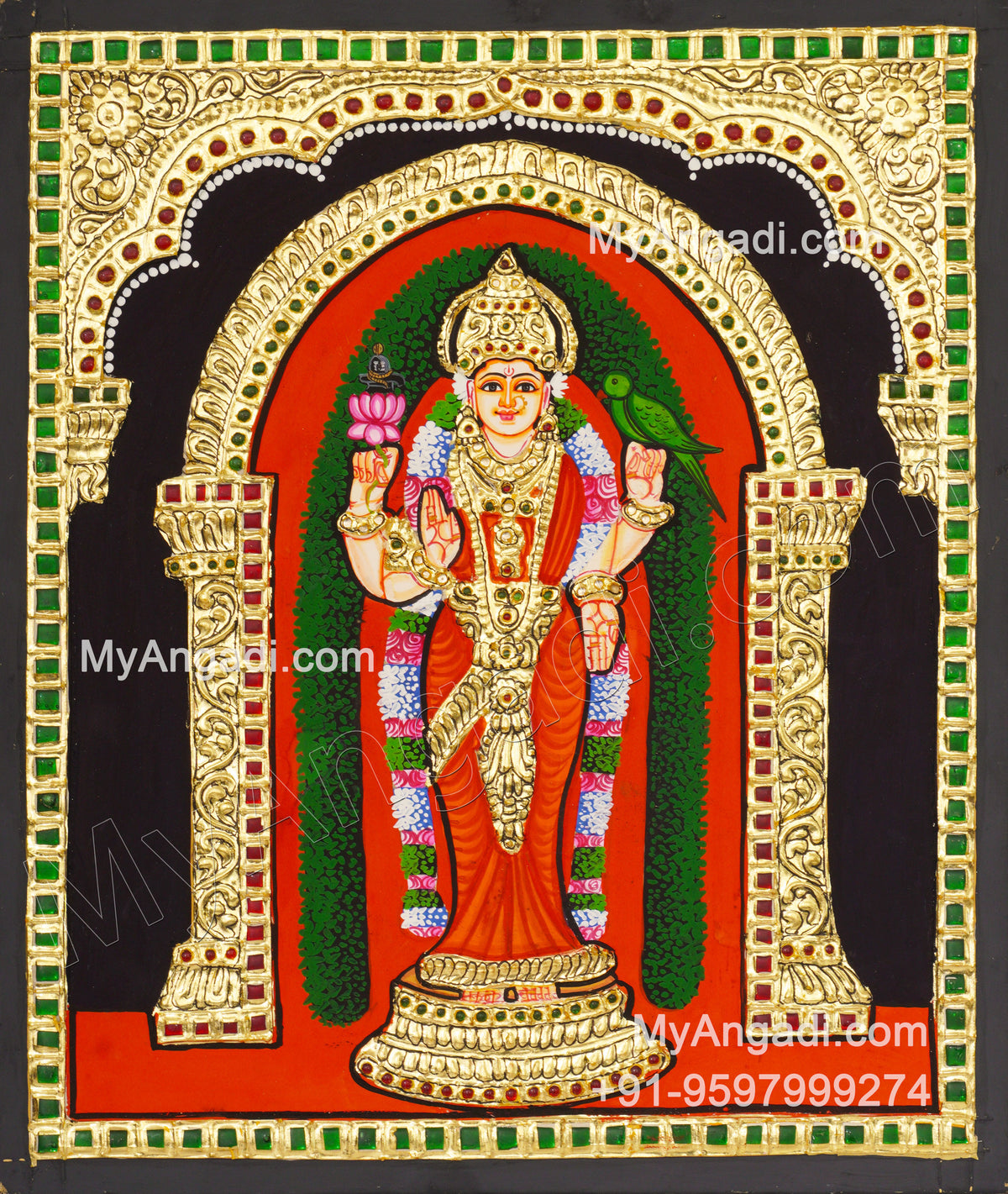 Kannika Parameswari Tanjore Painting