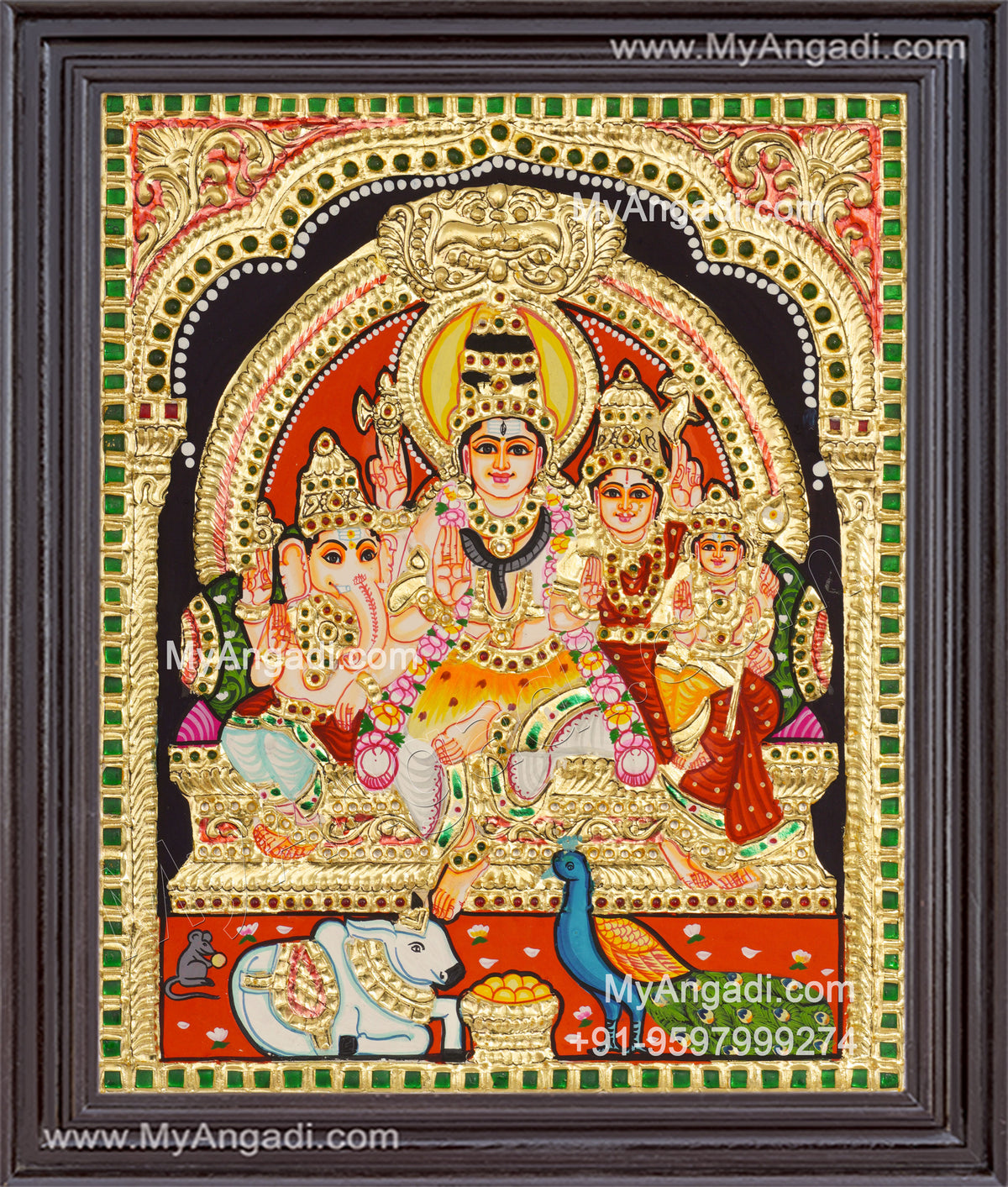 Sivan Kudumbam Tanjore Painting