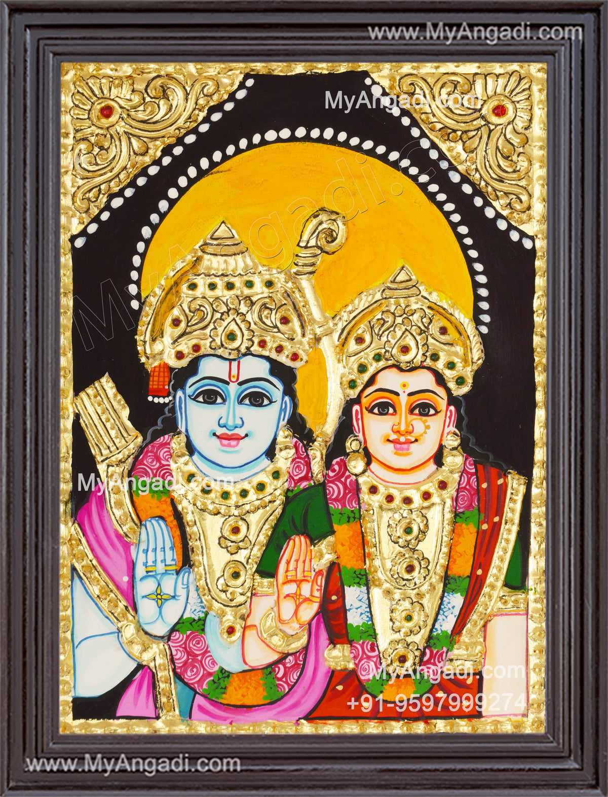 Ram Sita Tanjore Painting